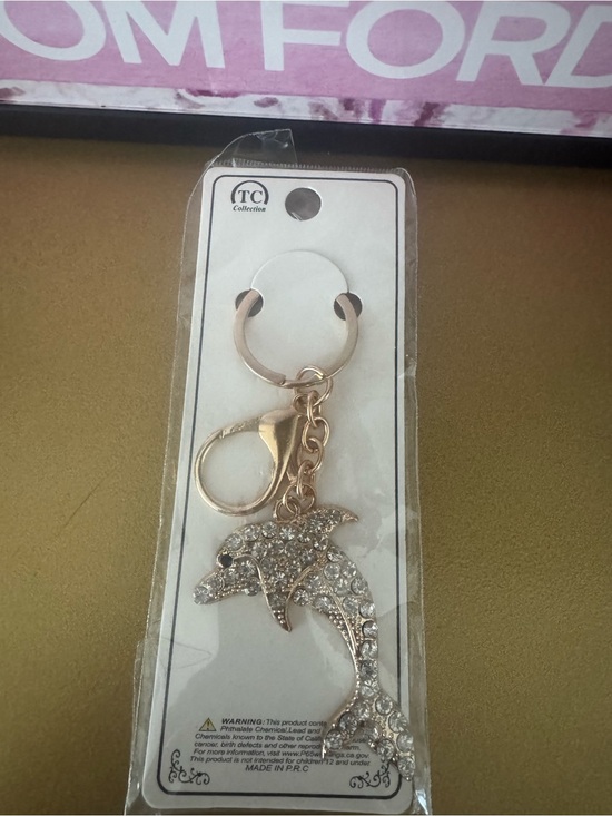 None Accessories - Dolphin Gold Keychain